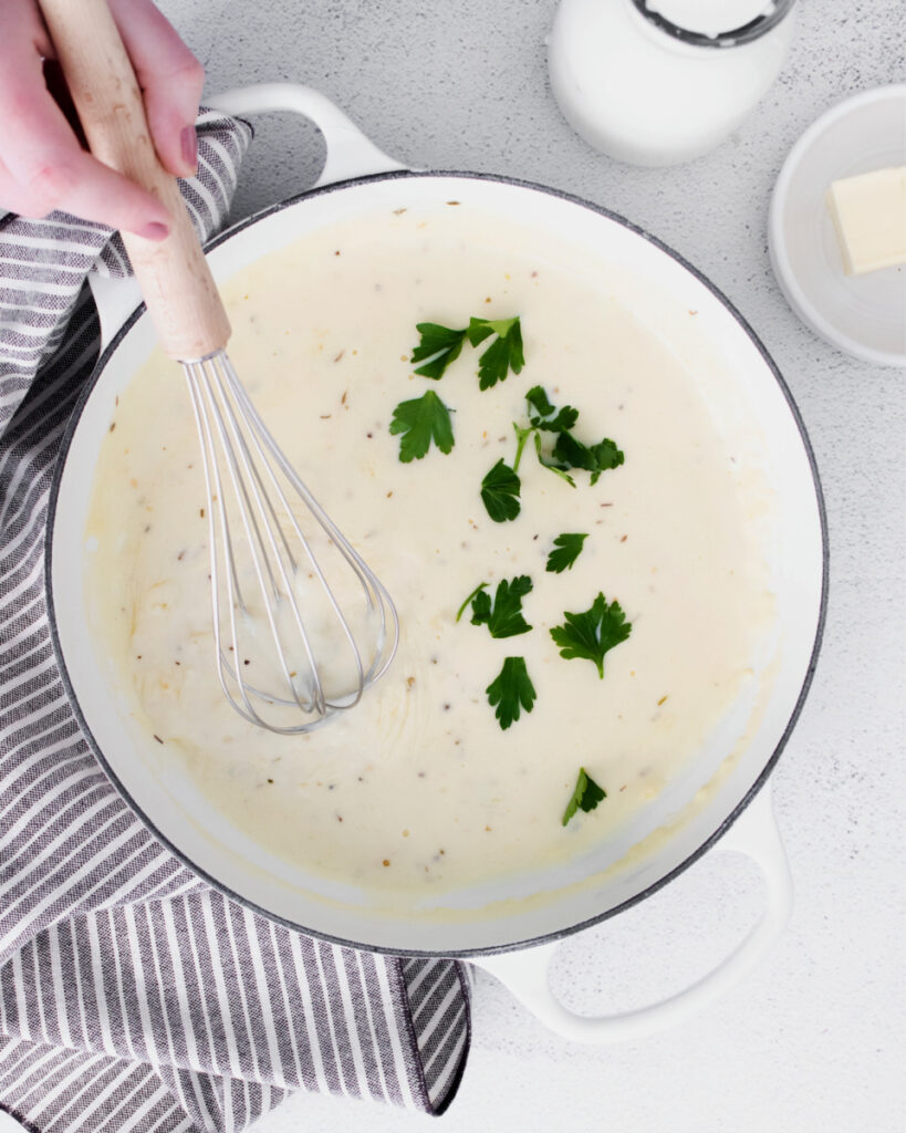 white pasta sauce